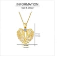 thumbnail image 2 of Angel Wings Necklace 925 Sterling Silver Guardian Angel Wings Pendant Necklace Birthstone Necklace for Women  Christmas Jewelry Gifts, 2 of 10