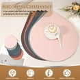 thumbnail image 4 of Juego de 4 manteles y posavasos Uxcell, manteles de mesa de cuero PU, lavables y resistentes al calor (Café/Blanco), 4 of 7
