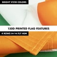 thumbnail image 5 of G128 Combo Pack: 6 Feet Tangle Free Spinning Flagpole (Black) Ireland Irish Flag 3x5 ft Printed 150D Brass Grommets (Flag Included) Aluminum Flag Pole, 5 of 9