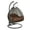 Brown, variant on LeisureMod 2 Person Wicker Egg Chair Outdoor Indoor Bedroom Patio Hanging Lounge Swing Hammock Chairs with Black Stand and UV Resistant Cushions (Brown)