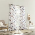 thumbnail image 2 of No.918 Ellie Floral Print Sheer Rod Pocket Curtain Panel, 51"x63", Multicolored, 2 of 6