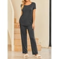 thumbnail image 5 of Avidlove Women Maternity Nursing Pajama Set Breastfeeding Sleepwear Short Sleeve Top and Long Pants Postpartum Pjs, 5 of 7
