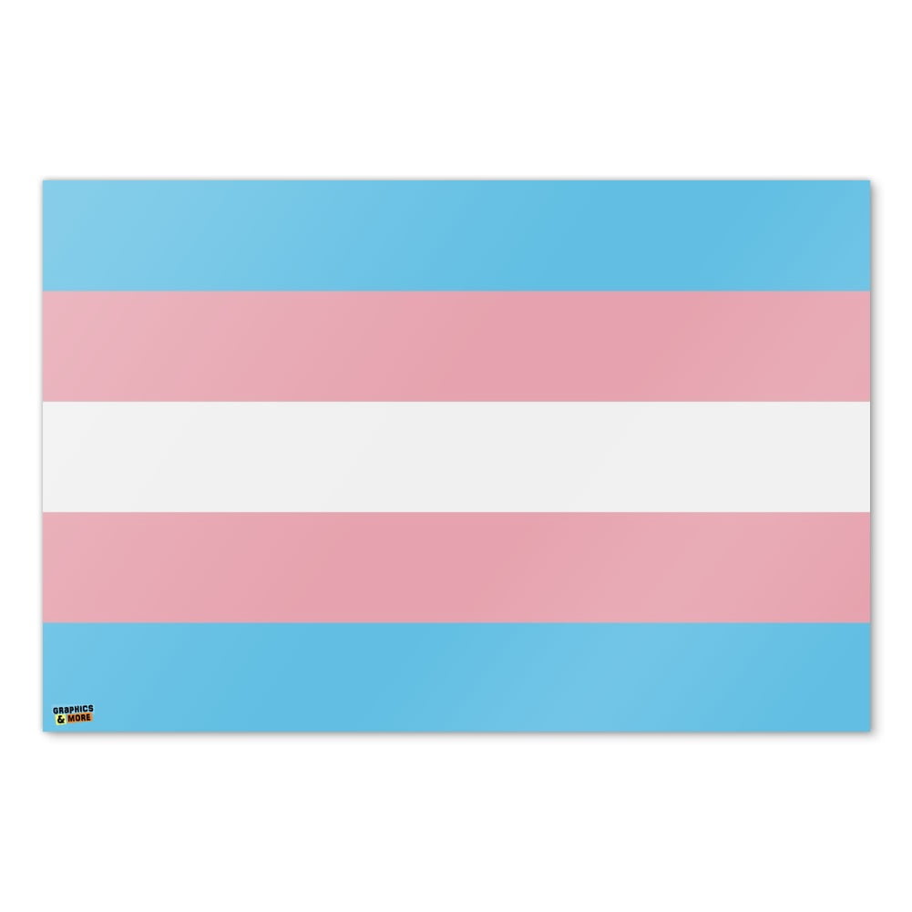 Transgender Trans Pride Flag Original Blue Pink White Home Business Office Sign Poster 24