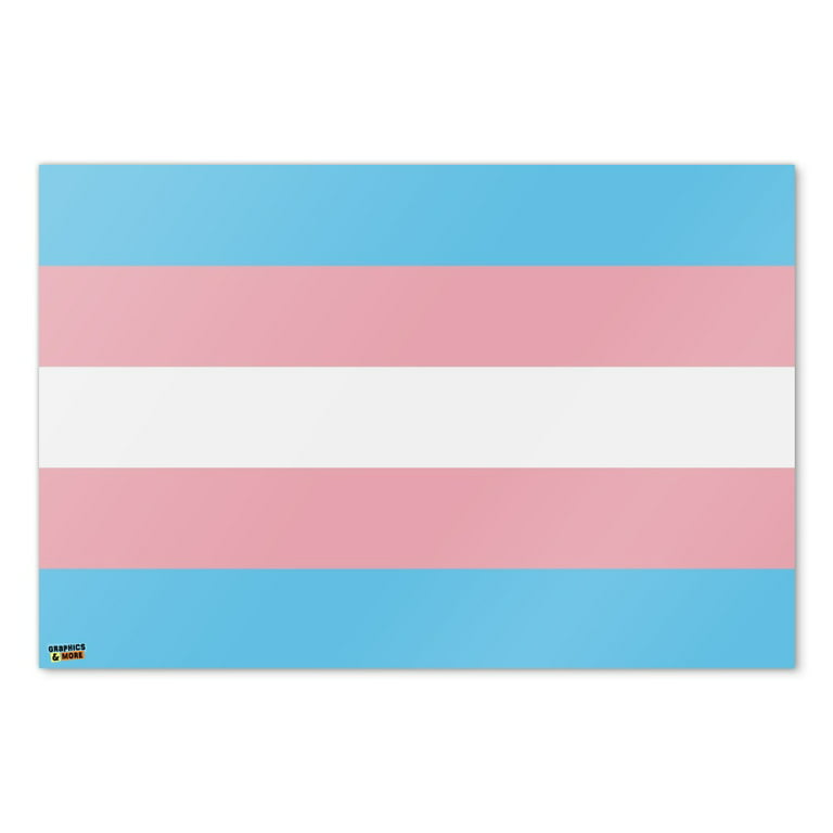 Transgender Trans Pride Flag Original Blue Pink White Home Business Office  Sign - Poster - 24 x 36 (61cm x 91cm)
