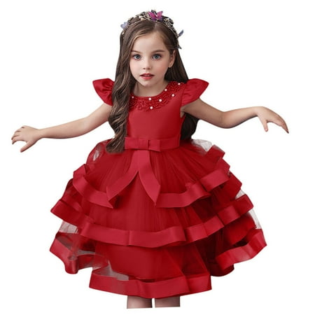 

Easter Dresses for Baby Girls Girls Floral Birthday Bridesmaid Dress Pageant Princess Gown Wedding Kids Party Girls Dress&Skirt