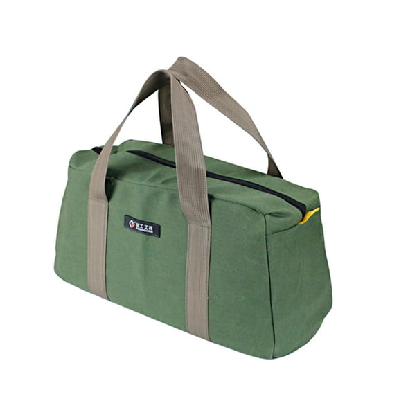PENGGONG Wear resistant Maintenance Tool Bag, Large Capacity Canvas Storage Bag, Portable and 20 inch, Army Green