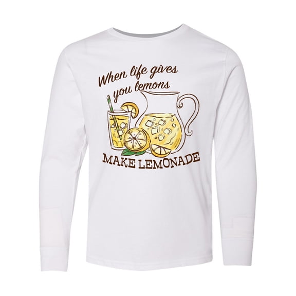 Inktastic When Life Gives You Lemons, Make Lemonade Long Sleeve Youth T-Shirt