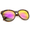 thumbnail image 4 of sunglassLA - Women's Horn Rimmed Color Mirror Lens Oversized Cat Eye Sunglasses - 58mm, 4 of 4