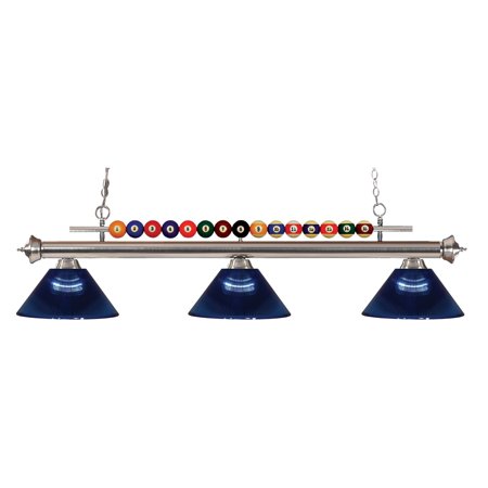 UPC 685659048315 product image for Z-Lite 170BN-ARDB Shark 3 Light Billiard Light - Brushed Nickel with Acrylic Dar | upcitemdb.com