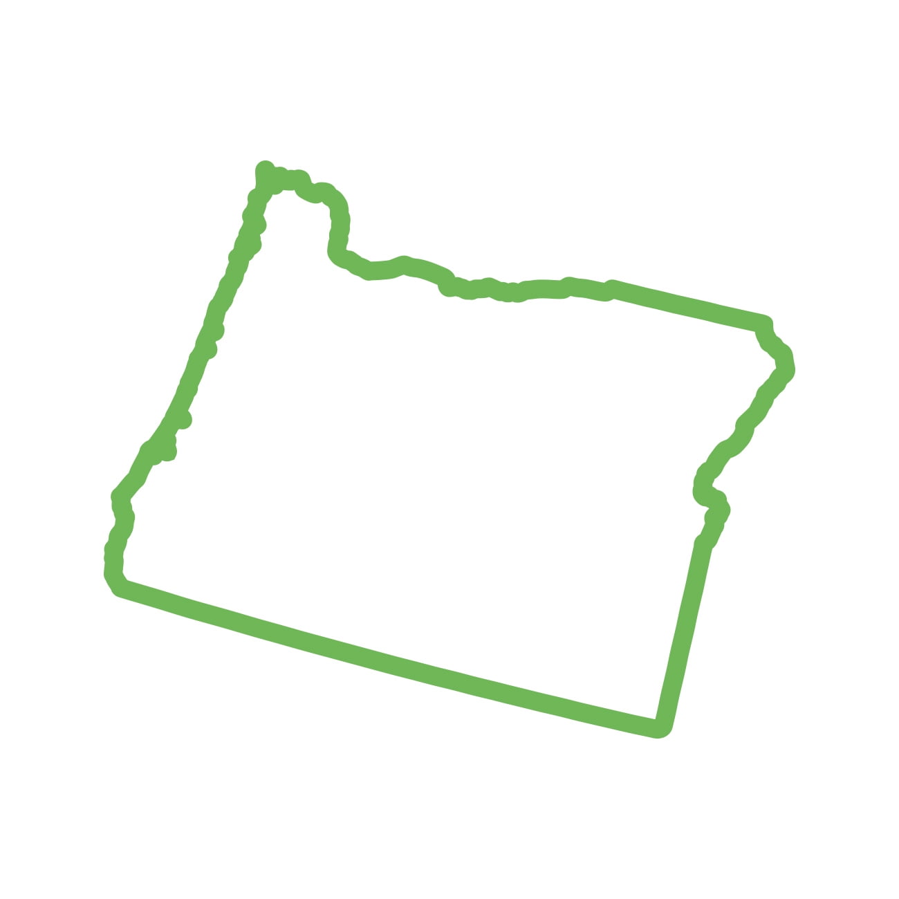 Oregon Outline Sticker Decal Die Cut - Self Adhesive Vinyl ...