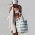 thumbnail image 4 of Sunnylife: Light Cooler Tote - La Palma Sage Stripe - 6Gal, Insulates Hot Or Cold Up To 3 hrs, Food & Drinks, Collapsible, Beach-Pool-Outdoor-Party, 4 of 7