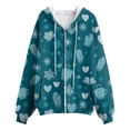 thumbnail image 4 of larppty Hoodies for Women Zip Up Christmas Sweatshirts Oversized Jackets Long Sleeve Cardigan Sweater Shirts 2025 Fashion Holiday Clothes (Sky Blue, XL), 4 of 9