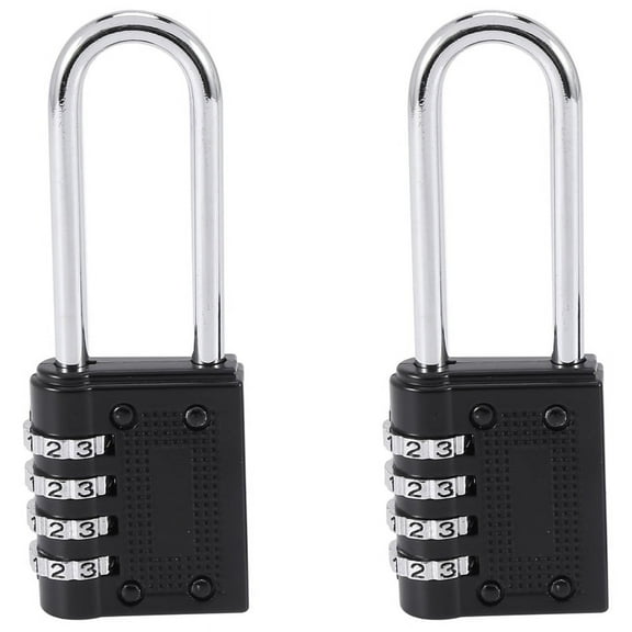 2 x Long shackle padlock-black