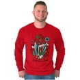 thumbnail image 3 of Wild and Free Bald Eagle Rose Tattoo Long Sleeve TShirt Men Women Brisco Brands S, 3 of 6
