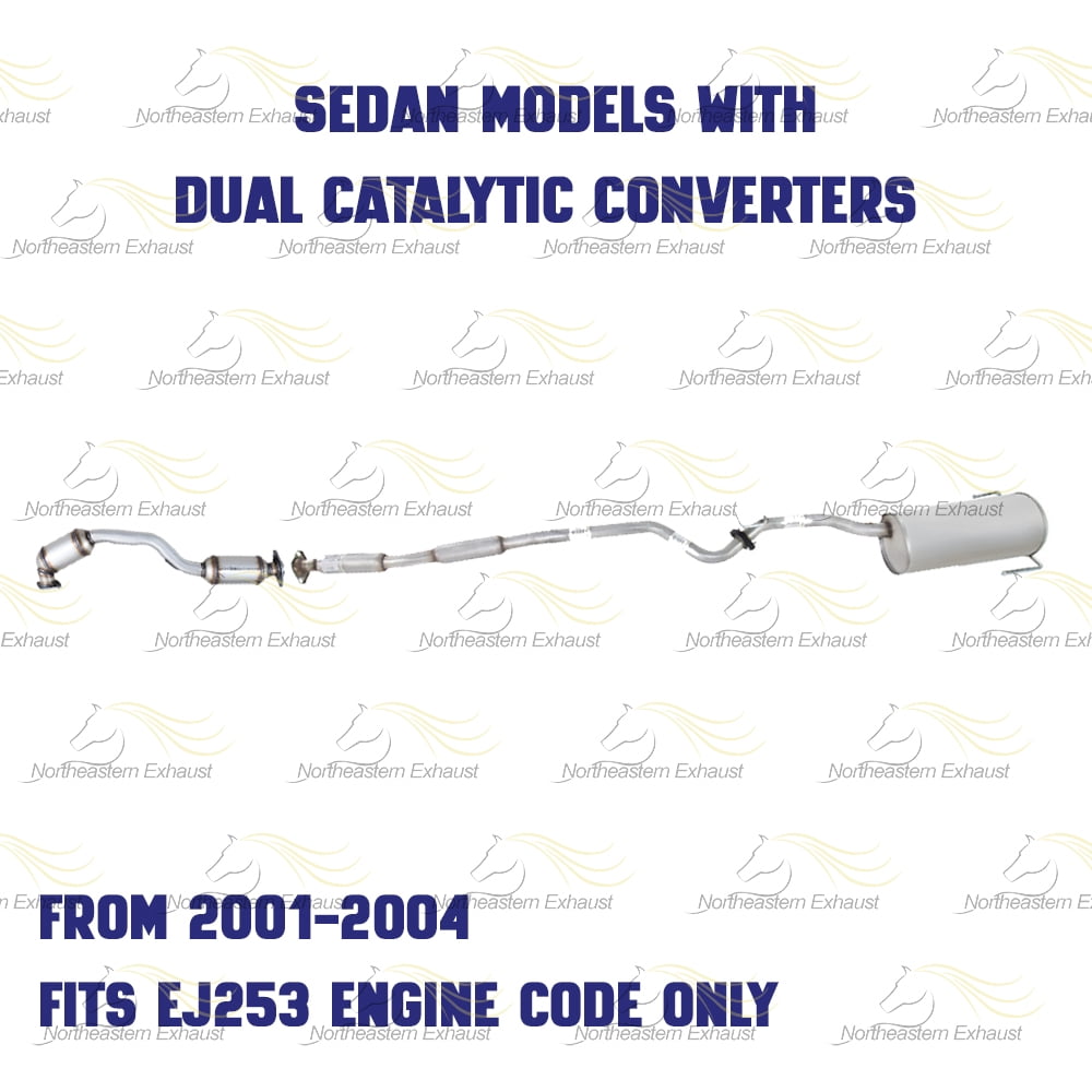 Northeastern Exhaust Exhaust System Kit Fits 2000-2004 Subaru Outback & Legacy 2.5L - Direct Fit | Stainless Steel | Includes Gasket, Clamp & Bolt Kit