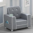 thumbnail image 4 of Delta Children Chelsea Chaise Rembourrée pour Enfants avec Porte-Gobelet, Gris, 4 of 5