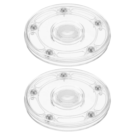 Uxcell 2 Pack Acrylic Lazy Susan Turntable, 3.5 Inch Clear Turntable Organizer Ball Bearing 360 Degree Rotating Tray for Spice Rack Table Cake Kitchen Pantry Decorating Bathrooms