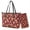 Gingerbread Man Snowflake, variant on ZUXONGSY Christmas Snowflake Print Handbag and Wallet Set Womens Purse and Wallet Set Lightweight Hobo Satchels Top Handle Tote Bag with Matching Clutch Purse