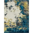 thumbnail image 2 of Hauteloom Dover Living Room, Bedroom Area Rug - Contemporary - Teal, Navy, Mustard - 5'3" x 7'7", 2 of 11