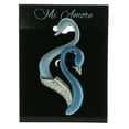 thumbnail image 2 of Mi Amore Swan Brooch-Pin Silver-Tone/Blue, 2 of 2
