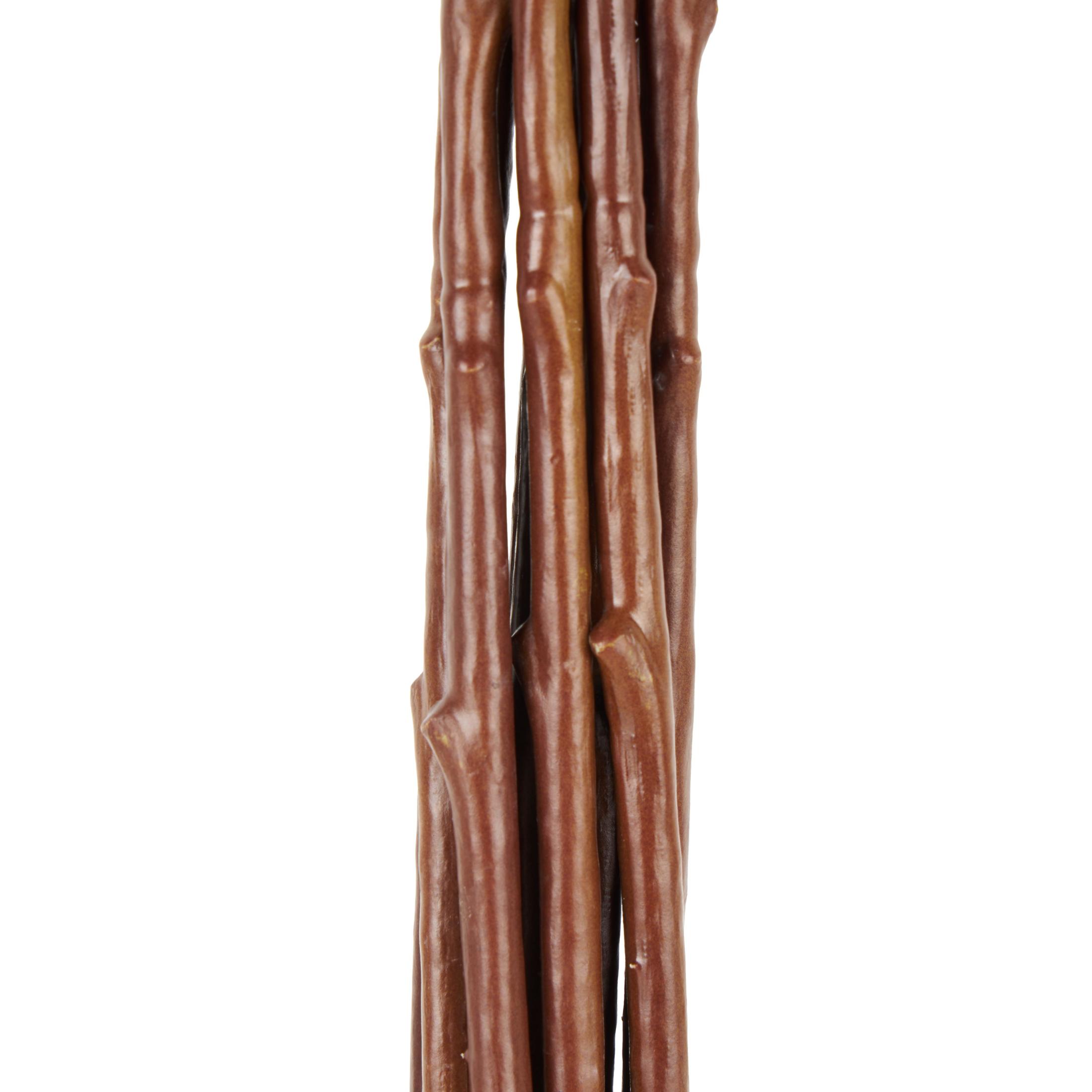 33" Leaf Tall Eucalyptus Stem Plastic Artificial Foliage, by DecMode (12 Count)