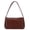 coffee color, variant on Vintage PU Motorcycle Underarm Bag for Women, Rivet Detail & Zipper Closure, Shoulder Handheld Commuter Bag for Daily Use (9.4" x 6.3" x 3.5", 0.62 lb)