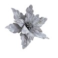 thumbnail image 3 of Flor de Pascua navideña con purpurina, 26 cm, realista, para colgar en el árbol de Navidad, decoración navideña, regalos de Navidad, feliz año nuevo, 3 of 5