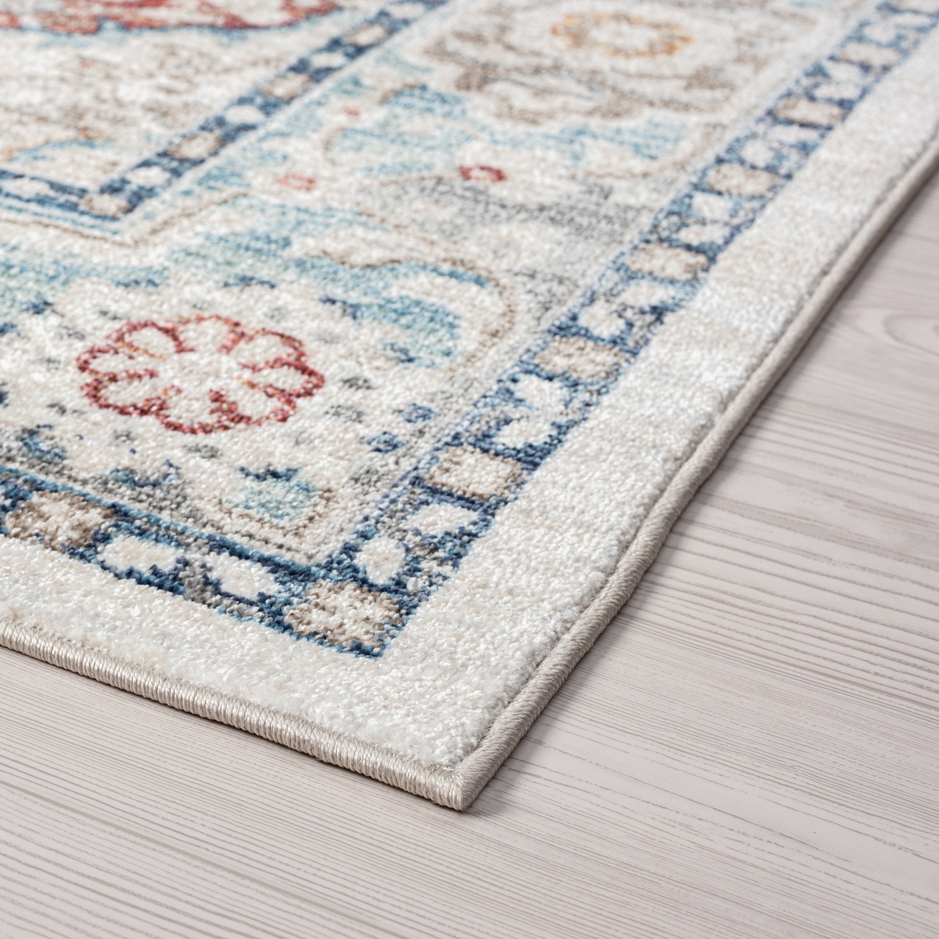 Transitional 2x8 Area Rug (2'3'' x 7'7'') Oriental Gray, Blue Indoor Runner Easy to Clean