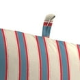 thumbnail image 4 of Jordan Manufacturing 45" x 22" Sanders Ravine Multicolor Stripe Rectangular Outdoor Chair Cushion with Ties and Hanger Loop, 4 of 11