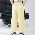 thumbnail image 4 of Diufon Kids Pants Summer Casual Drawstring Waist Cropped Pants Lightweight Sport Running Trousers with Pockets, 4 of 8