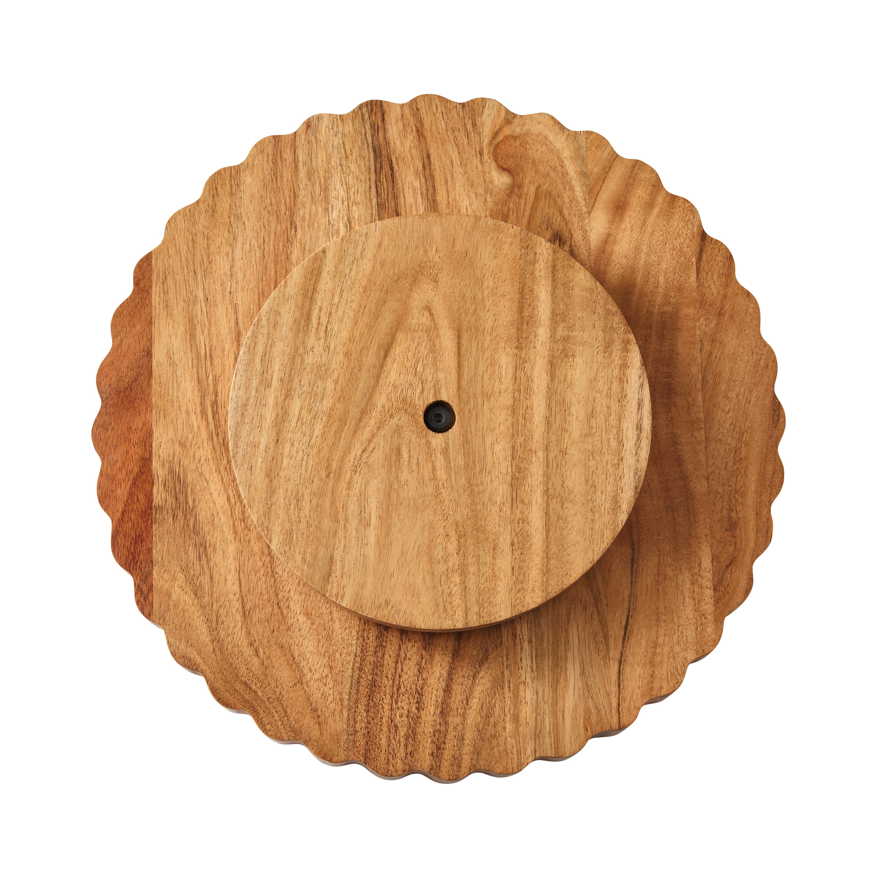 The Pioneer Woman Acacia Wood Lazy Susan, 12", Designed to Help with Tabletop Serving and Access