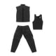thumbnail image 2 of Abrigo para Muñecas 1/12 Hugo Chaleco de a Escala 1/12 Ropa para Figuras Masculin Negro, 2 of 10