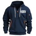 thumbnail image 2 of Styesk Sweatshirts for Men Men's Spring And Fall Printed Hooded Sweatshirt Zipper Multi-Pocket Pullover Sweatshirt, 2 of 4