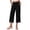 *Black, variant on Women's Cotton-Linen Capri Pants,Drawstring Waist Rolled Cuff Casual Trousers For Women,Ladies Lightweight Summer Breathable Pants with Pockets,Dark Gray,S-3XL