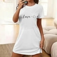 thumbnail image 2 of FDGIU ‌‌‌‌Women's Plus Size Sleepshirt - Short Sleeve Nightgown Cute Valentine Heart Print, 2 of 5
