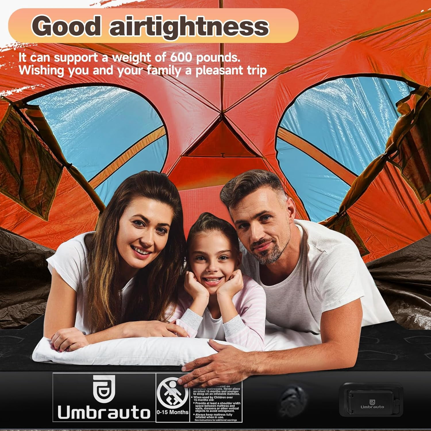 Built-in Pump Truck Air Mattress for 5.5-5.8ft Pickup Bed, Detachable Rechargable Pump Airbed for Full Size Pickup Short Truck Beds Outdoor Camping(Black)