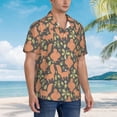 thumbnail image 5 of Xecao Squirrel And Nuts print Hawaiian shirt - a stylish short-sleeve button-down for men, perfect for casual beach and tropical outings., 5 of 9