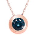 thumbnail image 1 of Pendentif Diamant Bleu Traité 3/8ct Or Rose 14K, 1 of 1