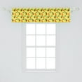 thumbnail image 2 of Ambesonne Fruits Valance Pack of 2, Apricots as Whole and Half, 54"X12", Pastel Yellow Orange and Green, 2 of 4