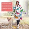 thumbnail image 4 of Wearable Oversized Blanket,White Dinosaurs Colorful Cacti Pattern Wearable Blanket Hoodie for Adults,Cozy Hooded Blankets with Super Pockets,Super Warm Fuzzy Pullover for Women & Men, 4 of 6