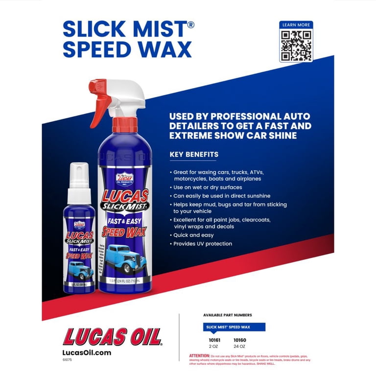 Lucas Oil Slick Mist Speed Wax, 24 oz Spray photo 6