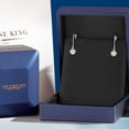 thumbnail image 5 of Gem Stone King 925 Silver and 10K Yellow Gold White Moissanite Dangle Earrings for Women | 0.66 Cttw | Gemstone Birthstone | Round 4.5MM, 5 of 6