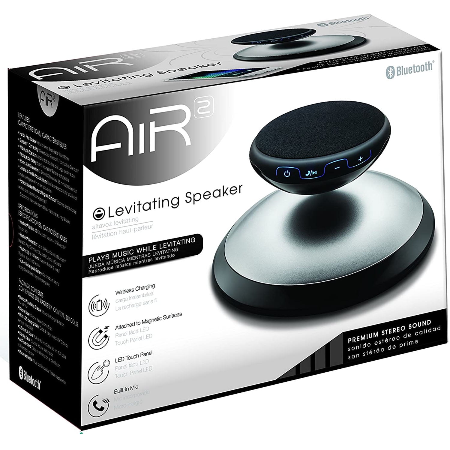 Treble Verbaasd Gooey Air2 Levitating Bluetooth Wireless 4.0 HD Louder Speaker LED Touch Control  - Walmart.com
