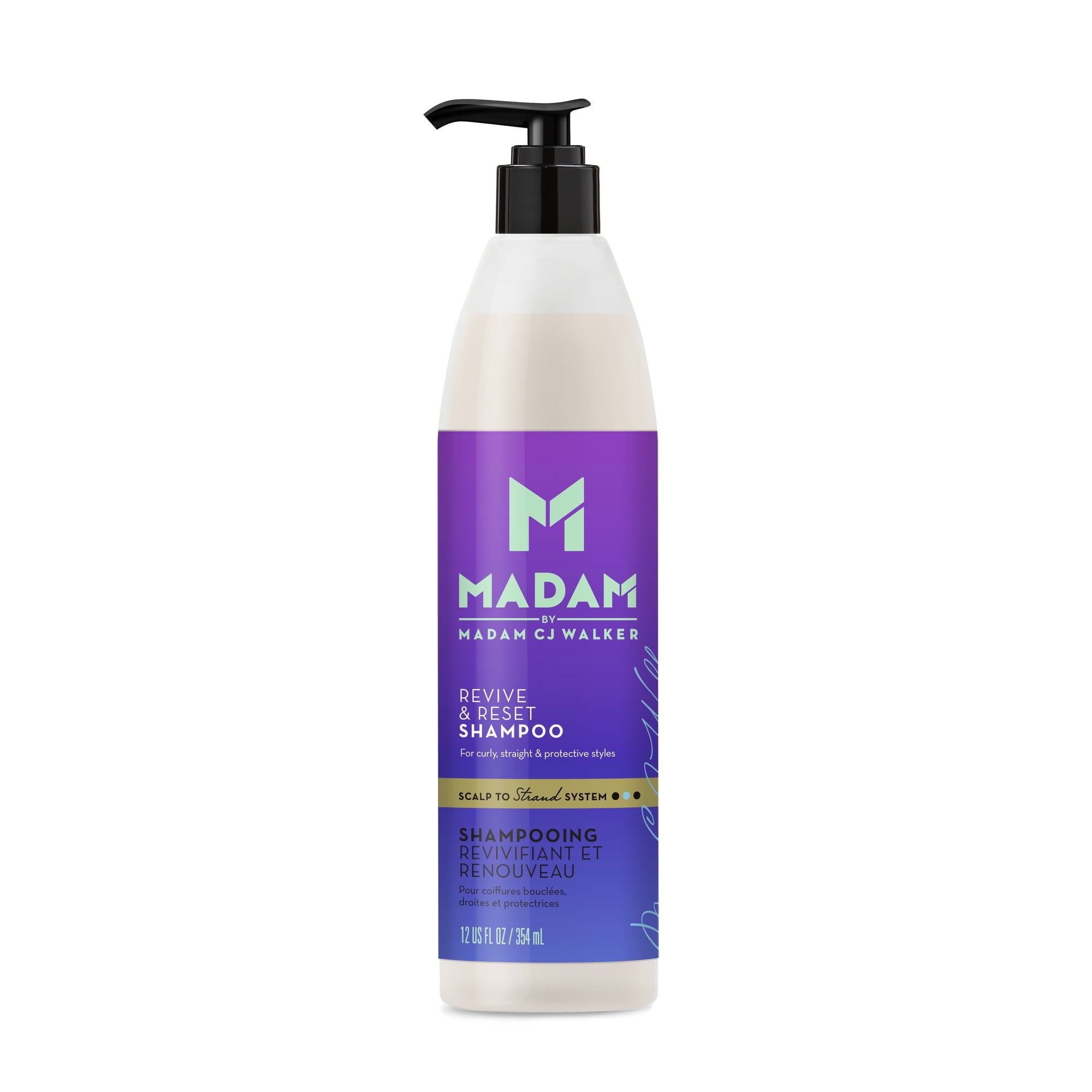 Madam C. J. Walker MCJW Revive & Reset Strengthening Shampoo for Curly Hair 12 fl oz