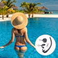 thumbnail image 2 of Sonducket Tubo de esnórquel de silicona profesional ergonómico Flexible hombres mujeres reutilizable lavable tubos de esnórquel para nadar bajo el agua Deportes acuáticos Negro Sonducket OD023236-01, 2 of 6