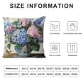 thumbnail image 5 of Chilfamy Hydrangea Flower Throw Pillow Cover Vintage Blue Purple Floral Jar Watercolor Decorative Couch Pillow Cushion Case for Outdoor Patio Living Room Bedroom Decor 22x22in, 5 of 5