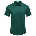 thumbnail image 3 of COOFANDY Men's Casual Button Down Shirts Short Sleeve Wrinkle Free Summer Tops, 3 of 5