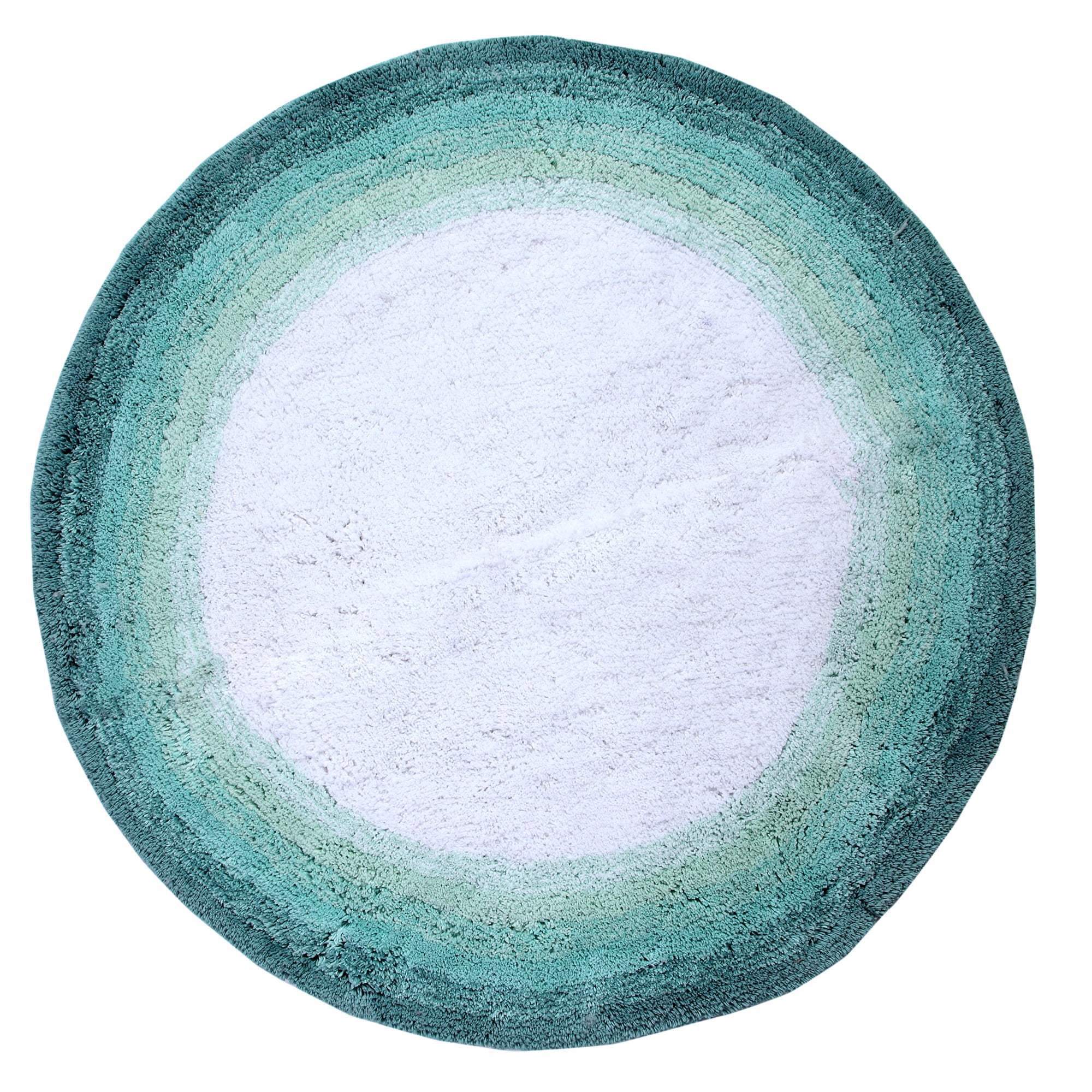 Better Trends Chic Round Bath Mat, 30" Diameter, 100% Cotton Non Slip Bathroom Rug, Water Absorbent, Machine Washable, (Turquoise) Torrent Collection