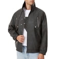 thumbnail image 6 of Zpzdpjkx Mens PU Leather Bomber Jacket Lapel Collar Multi Zipper Pockets Soft Texture Daily Street Fashion Casual Lightweight City Skate Vacation Jackets for Men, 6 of 7