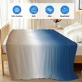 thumbnail image 4 of Navy Blue Beige Ombre Cream Cooling Blanket,Lightweight Breathable Summer Throw Blanket with Double Sided Cold Effect,Modern Abstract Art Aesthetics Picnic Blankets Bed Sheet for Hot Sleepers 40"x60", 4 of 8